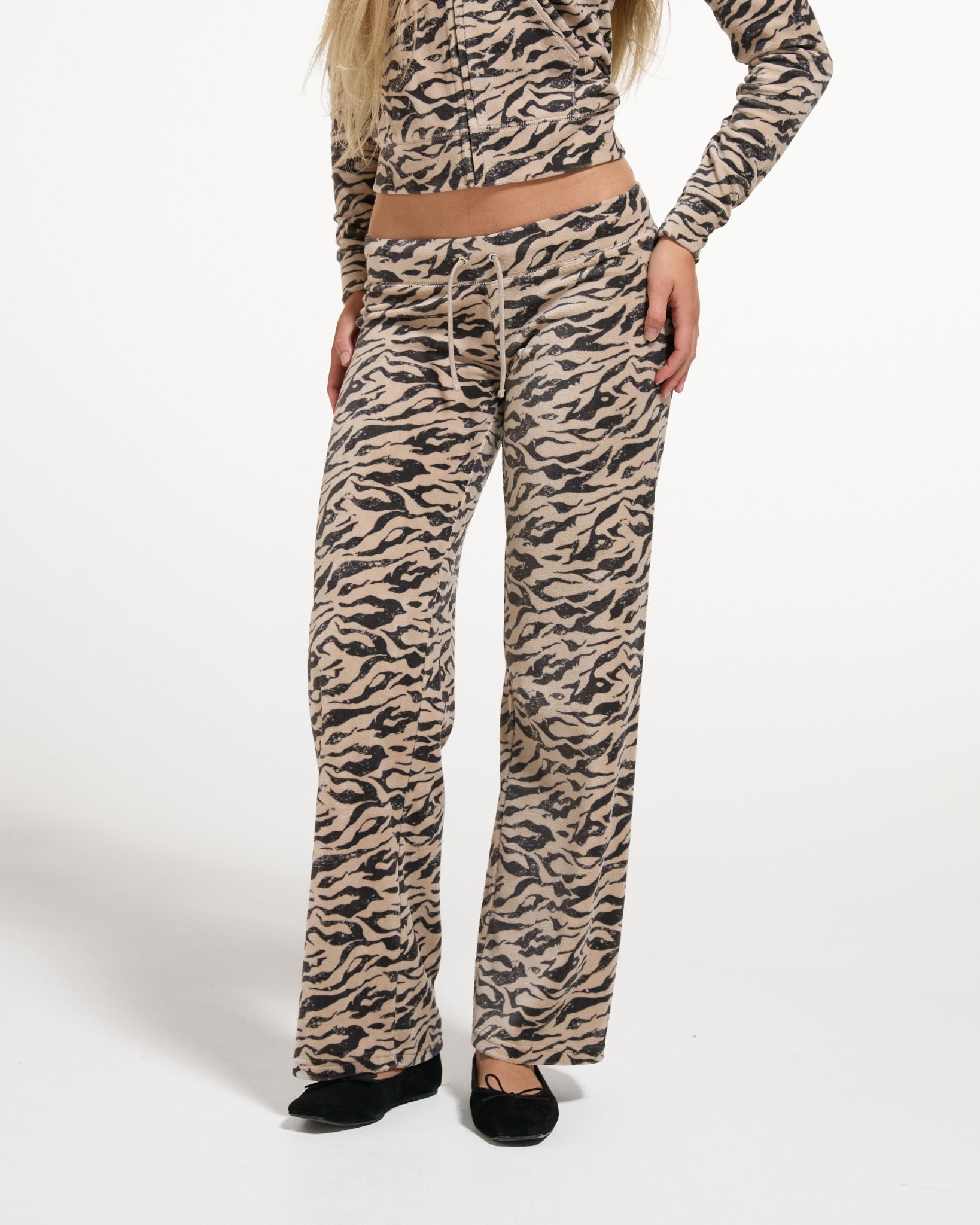 Og Straight Trackpants Washed Camo Zebra