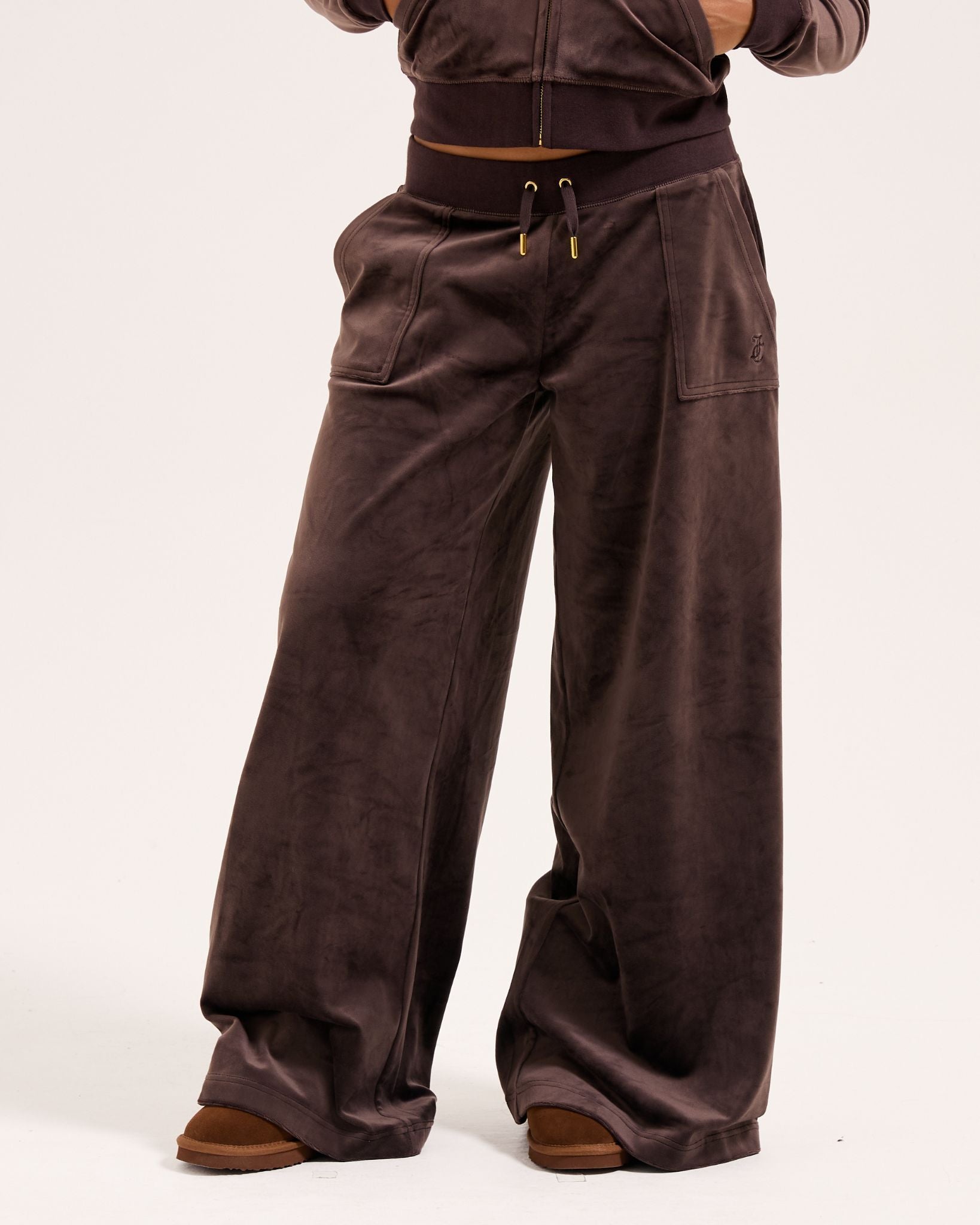 Juicy Couture Yuka Wide Leg Trackpant Java - Juicy Couture Scandinavia