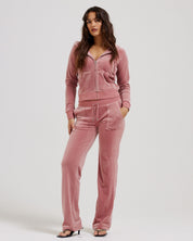 Classic Velour Robertson Zip Hoodie Withered Rose