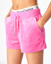 Velour Eve Classic Shorts Raspberry Rose - Juicy Couture Scandinavia