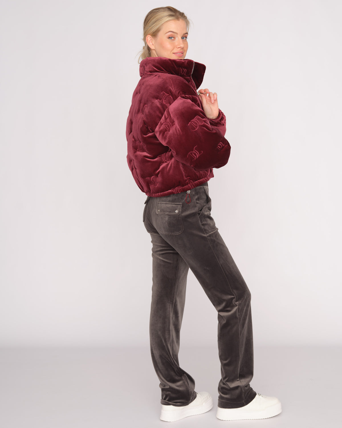 Madeline Mono Puffa Jacket Tawny Port - Juicy Couture Scandinavia
