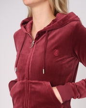 Classic Velour Robertson Zip Hoodie Tawny Port - Juicy Couture Scandinavia