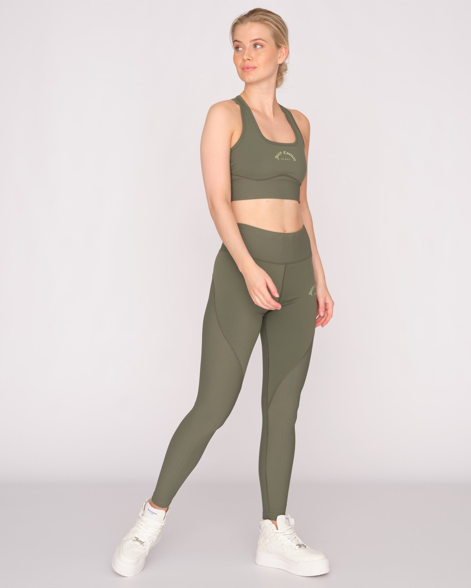 Lorraine Rib Interlock Legging Thyme - Juicy Couture Scandinavia