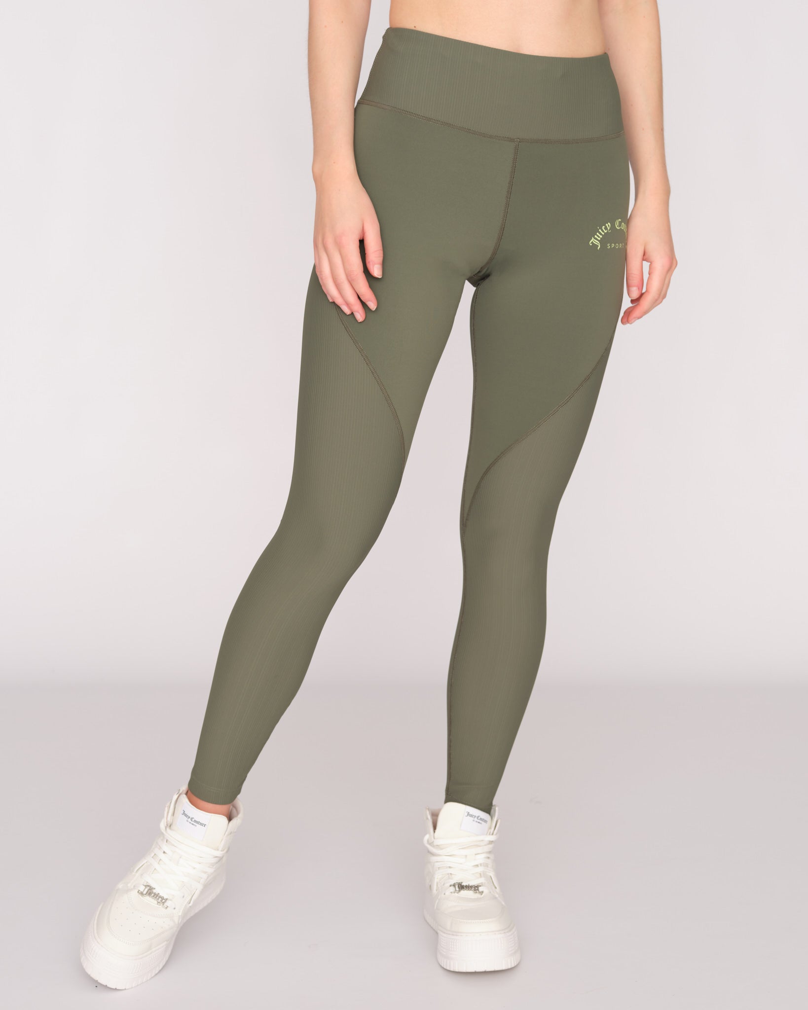 Lorraine Rib Interlock Legging Thyme - Juicy Couture Scandinavia
