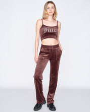 Classic Velour Del Ray Pant Bitter Chocolate - Juicy Couture Scandinavia