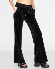 Classic Velour Layla Low Rise Pocket Flare Black - Juicy Couture Scandinavia