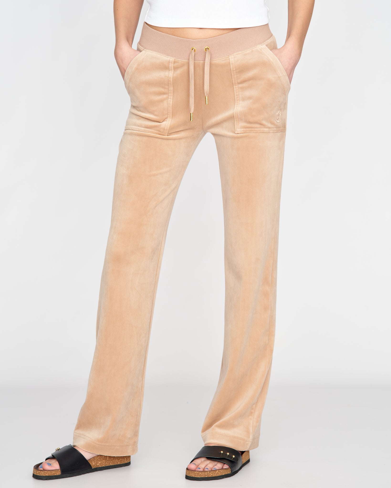 Classic Velour Del Ray Pant Caramel Gold Hardware - Juicy Couture Scandinavia