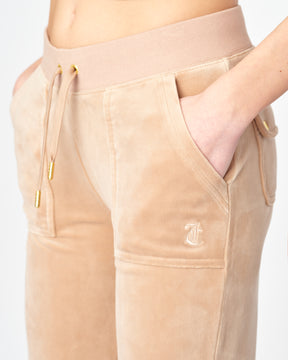 Classic Velour Del Ray Pant Caramel Gold Hardware - Juicy Couture Scandinavia
