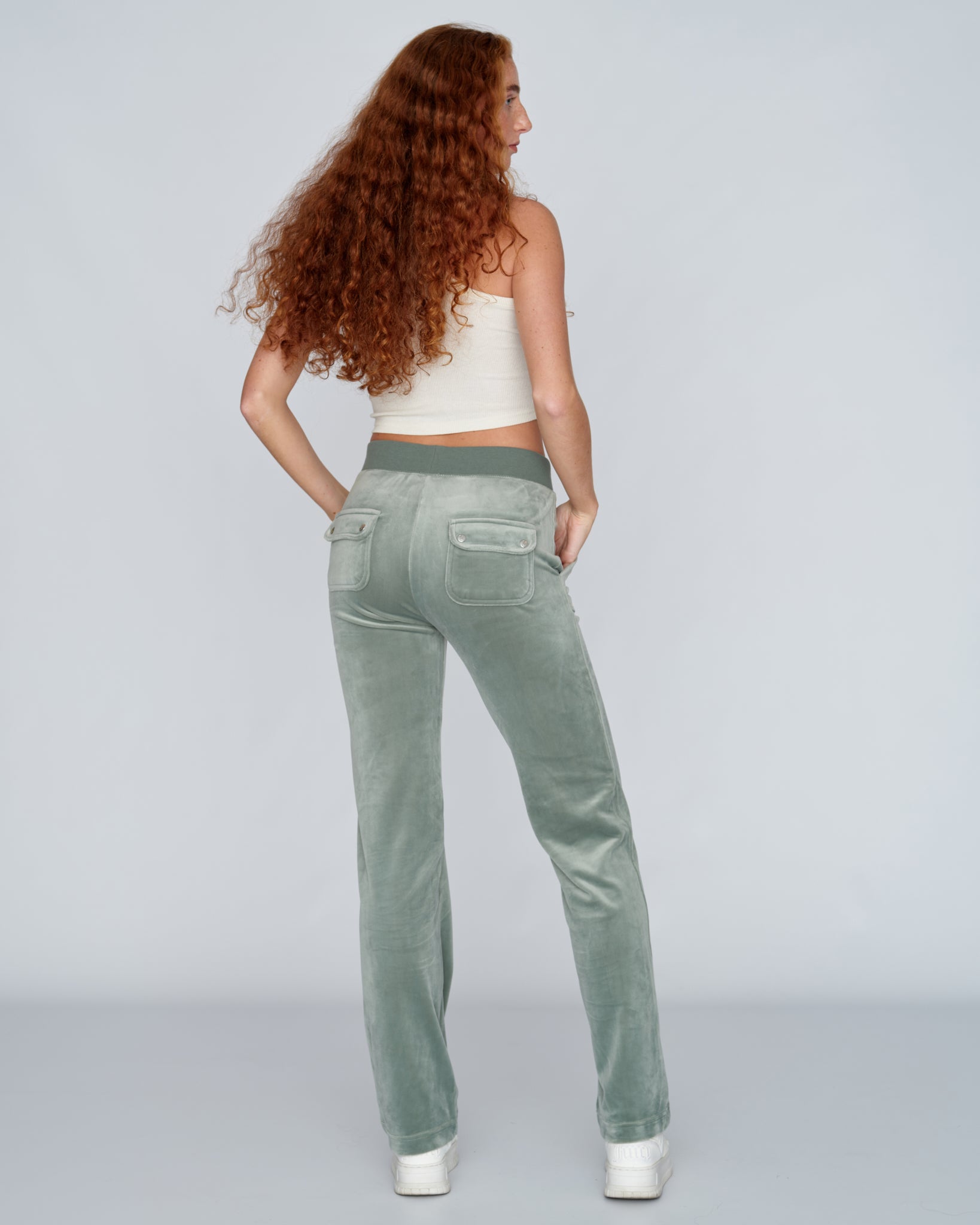 Classic Velour Del Ray Pant Chinois Green - Juicy Couture Scandinavia