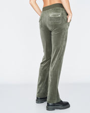 Classic Velour Del Ray Pant Dark Moss - Juicy Couture Scandinavia