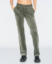 Classic Velour Del Ray Pant Dark Moss - Juicy Couture Scandinavia