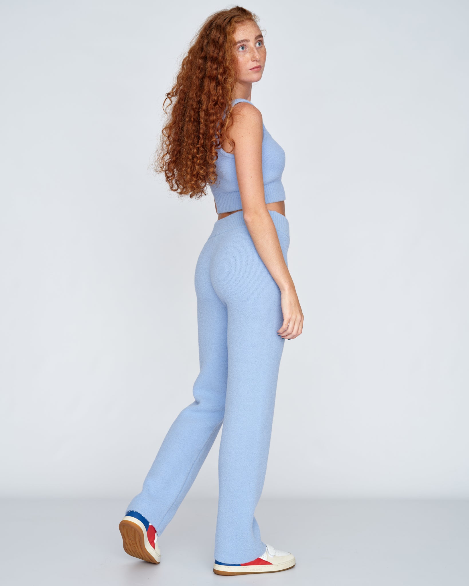 Rose Knitted Rib Zip Charm Pant Della Robia Blue - Juicy Couture Scandinavia