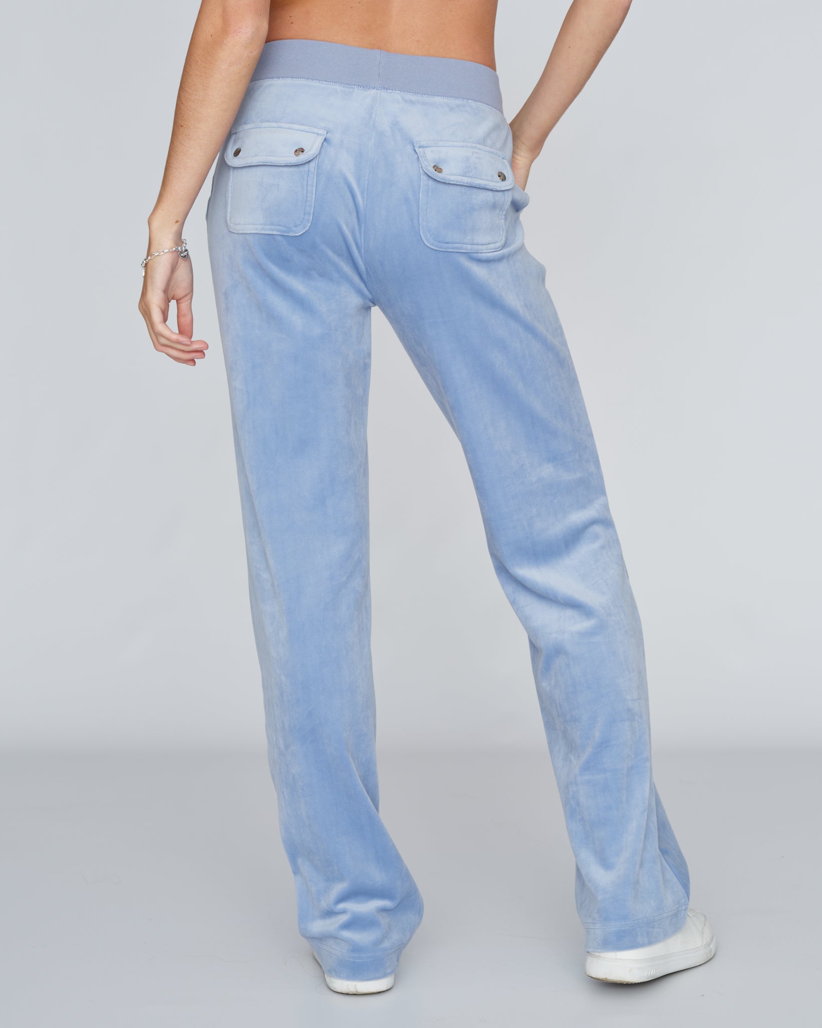 Classic Velour Del Ray Pant Della Robia Blue - Juicy Couture Scandinavia
