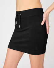 Velour Robbie Mini Skirt Black - Juicy Couture Scandinavia