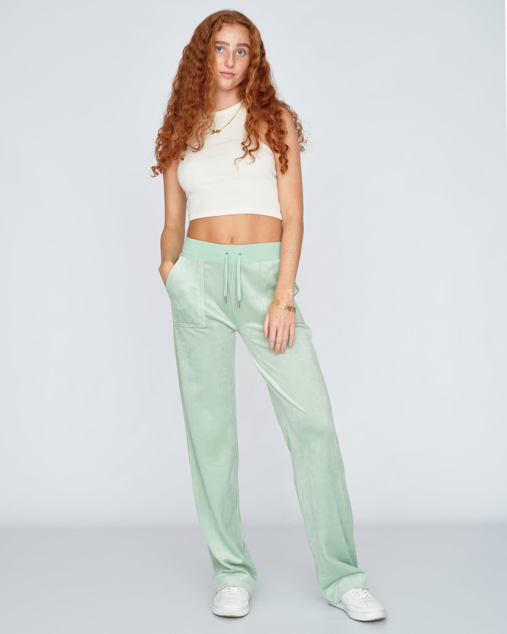 Classic Velour Del Ray Pant Graded Jade - Juicy Couture Scandinavia