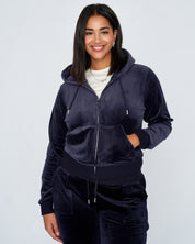 Classic Velour Robertson Zip Hoodie Night Sky - Juicy Couture Scandinavia