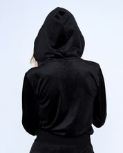 Classic Velour Robertson Zip Hoodie Black - Juicy Couture Scandinavia