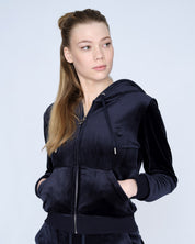 Classic Velour Robertson Zip Hoodie Night Sky - Juicy Couture Scandinavia