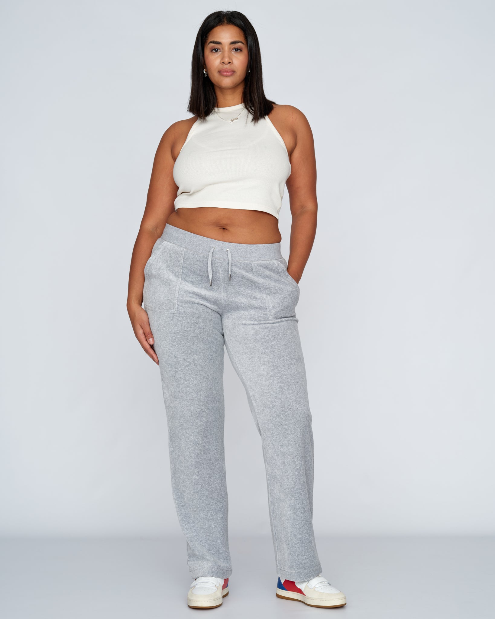 Classic Velour Del Ray Pant Silver Marl - Juicy Couture Scandinavia