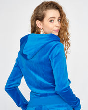 Classic Velour Robertson Zip Hoodie Skydiver - Juicy Couture Scandinavia