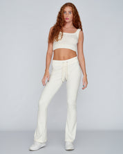 Classic Velour Elodie Heart Flare Pant Sugar Swizzle - Juicy Couture Scandinavia