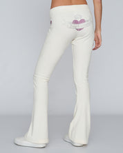 Classic Velour Elodie Heart Flare Pant Sugar Swizzle - Juicy Couture Scandinavia