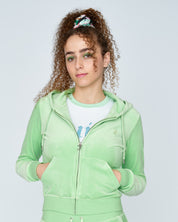 Classic Velour Robertson Zip Hoodie Summer Green - Juicy Couture Scandinavia