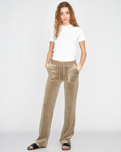 Classic Velour Del Ray Pant Vetiver Gold Hardware - Juicy Couture Scandinavia