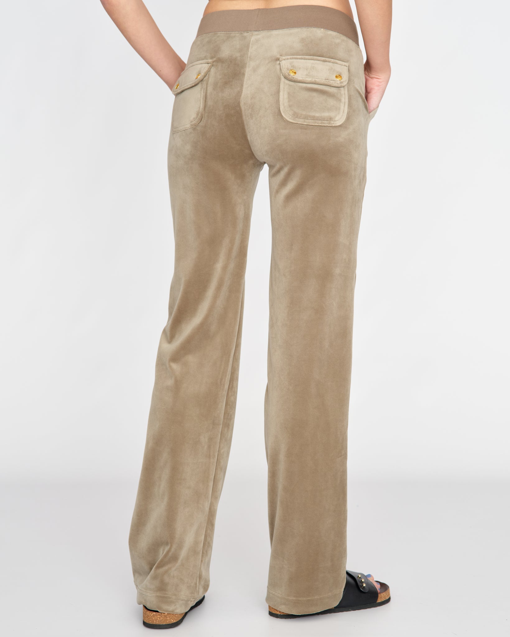 Classic Velour Del Ray Pant Vetiver Gold Hardware - Juicy Couture Scandinavia