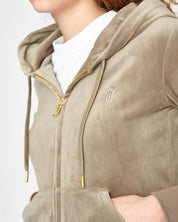 Classic Velour Robertson Zip Hoodie Gold Vetiver - Juicy Couture Scandinavia