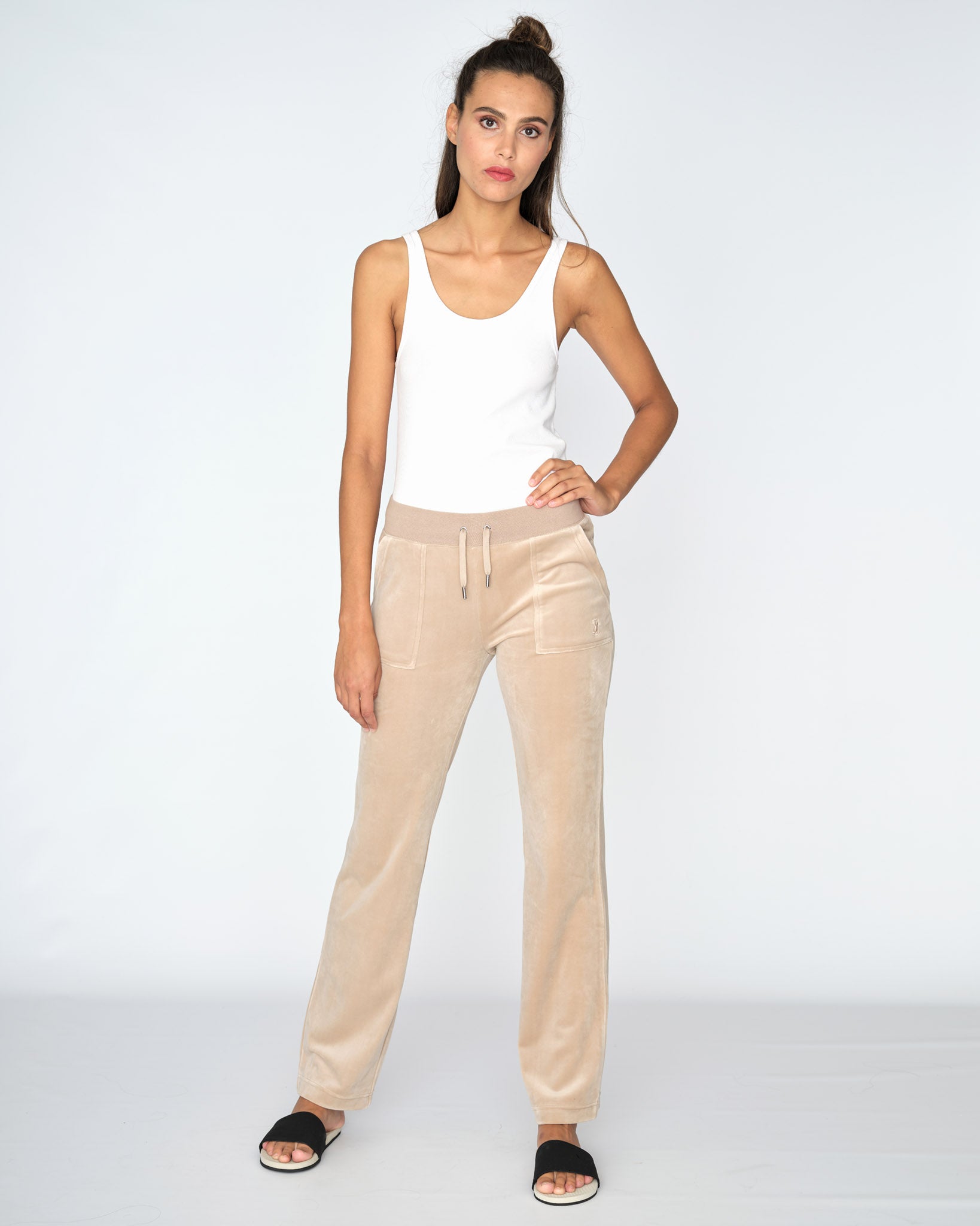 Classic Velour Del Ray Pant Warm Taupe - Juicy Couture Scandinavia