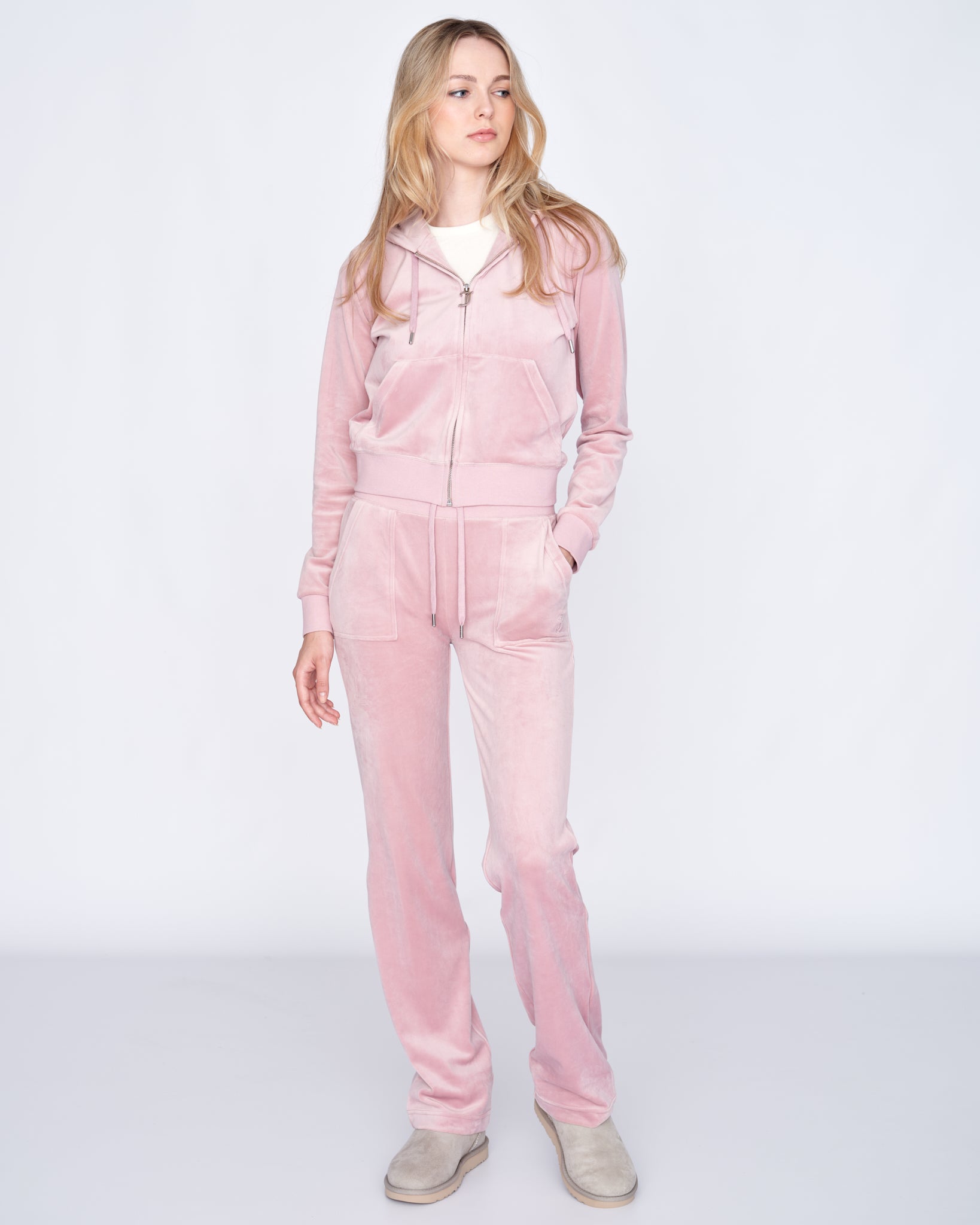 Classic Velour Robertson Zip Hoodie Zephyr - Juicy Couture Scandinavia